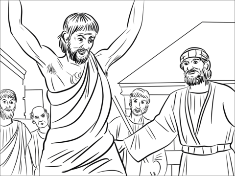 Peter Heals Aeneas Coloring Page